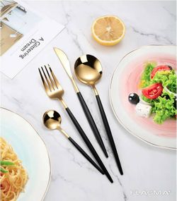 Набор столовых приборов Kitchen чёрный