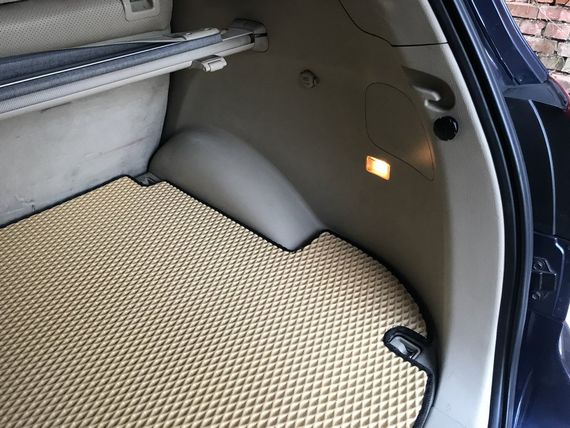 Килимок багажника (EVA, поліуретановий, бежевий) (5 місць) для Hyundai Santa Fe 2 2006-2012рр | Зображення 2