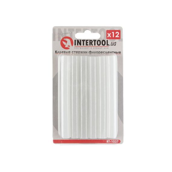 Комплект стрижнів клейових флуоресцентних 11,2*100 мм, 12 од. INTERTOOL RT-1037