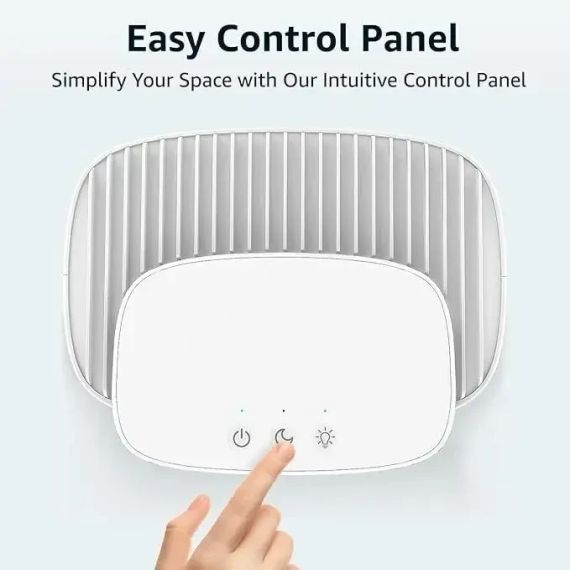 Осушитель воздуха Knka Dehumidifier CS06 80 Вт 1100 мл/д Бытовой осушитель с резервуаром для воды на 2.5 литра чорний | Зображення 1