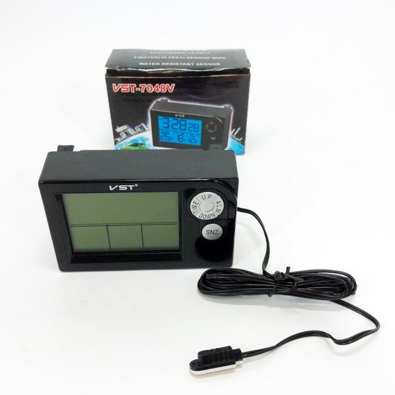 Годинник автомобільний електронні автогодинник VST-7048V для ВАЗ з вольтметром, температурою NI-29 | Зображення 3
