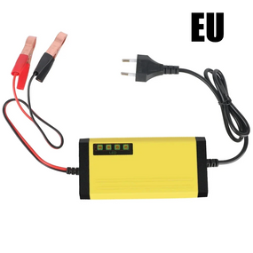 Зарядний пристрій 12 V 2 A з імпульсним ремонтом для мокрих/сухих олив'яно-кислотних АКБ авто та мото LED-дисплей EU Plug