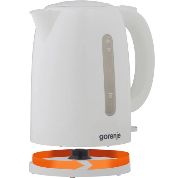 Електрочайник Gorenje K17W 1.7 л білий | Зображення 1