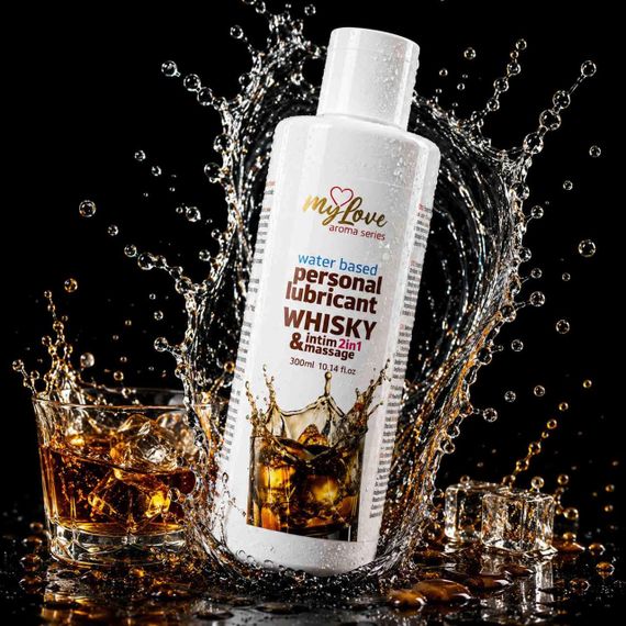 2в1 лубрикант та масажний гель - MyLove Aroma Series Intim&Massage Whisky, 300 мл Sex Aura | Зображення 1