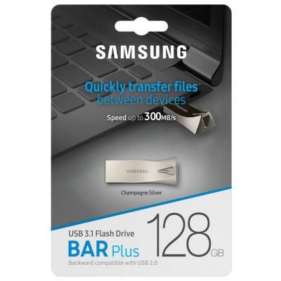 Flash Drive Samsung Bar Plus 128GB (MUF-128BE3/APC) Silver | Зображення 6