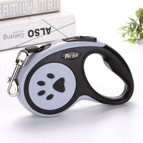 Поводок - рулетка для собак чёрная 5м  до 15 кг