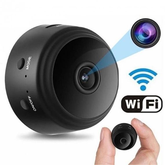 Міні Камера ip Відеоспостереження Wi-Fi FullHD 1080 Action Camera A9 Бездротова c Датчиком Руху - Нічна Зйомка Black | Зображення 1