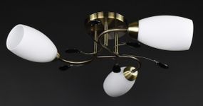 Люстра стельова на 3 лампочки 27268 Бронза 17х55х55 см.