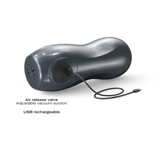 Вібромастурбатор Dorcel BLOWJOY VIBE, ефект всмоктування, Сірий | Зображення 3