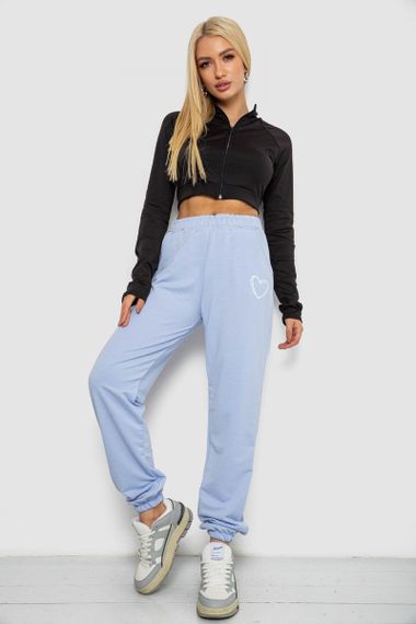Спортивні штани жіночі, колір світло-блакитний, 238R324 | Зображення 1