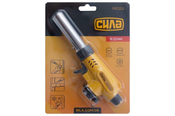 Горелка газовая с пьезоподжигом и регулировкой подачи воздуха 22х200мм СИЛА | Зображення 2