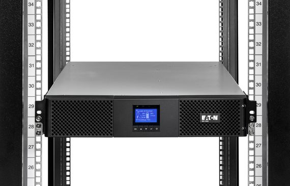 Джерело безперебійного живлення Eaton 9SX, 3000VA/2700W, RM 2U, LCD, USB, RS232, 8xC13, 1xC19 (9SX3000IR) | Зображення 1