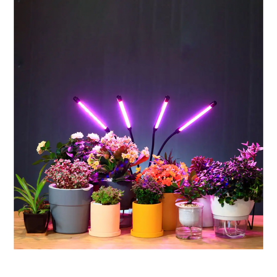 Світлодіодна фітолампа для стимулювання росту рослин на 4 гілки 40 Вт, лампа на прищіпці для рослин | Зображення 4