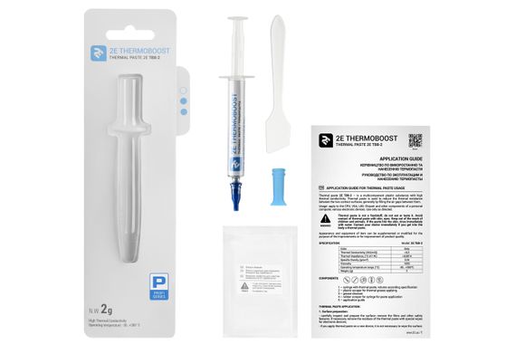 Термопаста 2E THERMOBOOST PROFI TB8-2, (8.3 W/m-K), 2 гр, серая (2E-TB8-2) | Зображення 5