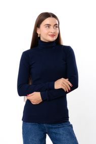 Водолазка жіноча приталена з високим коміром однотонна Носи своє 52 Темно-синій (p-13519-212330)