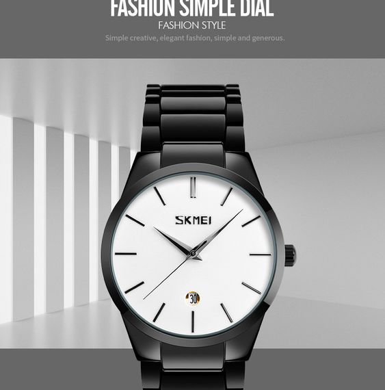 Skmei 9140BKWT Black-White | Зображення 2