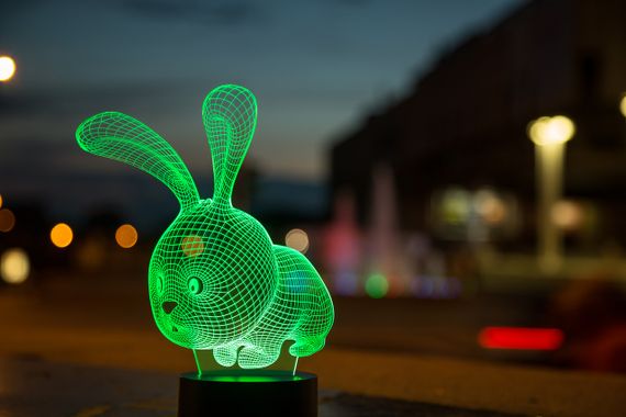 Змінна пластина для 3D ламп "Кролик" 3DTOYSLAMP | Зображення 1