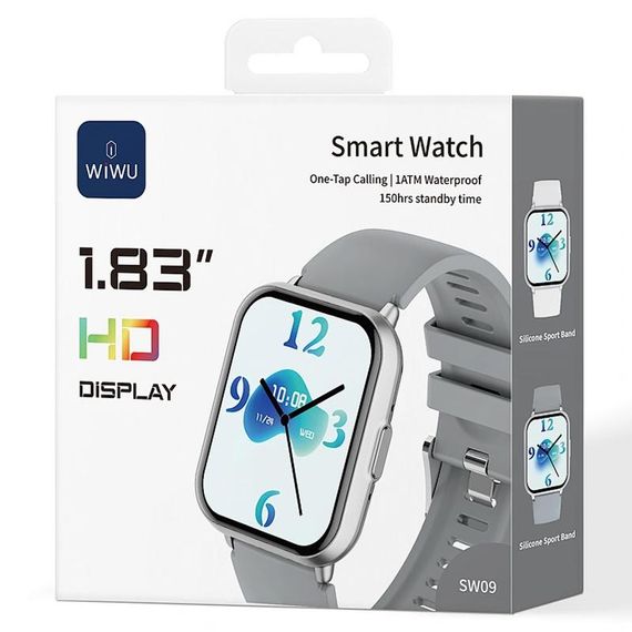 Смарт-годинник WiWU SW09 Smart sports watch (call version) Silver | Зображення 4