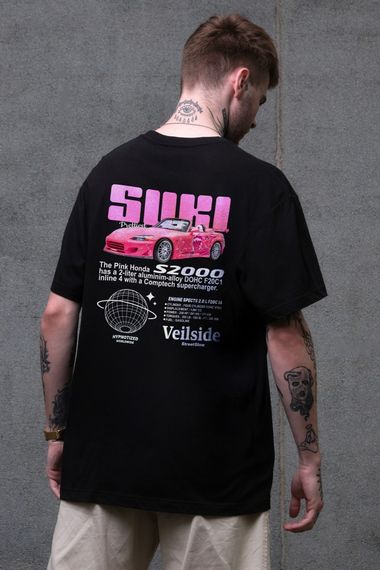 Оверсайз футболка з принтом Without Suki Black