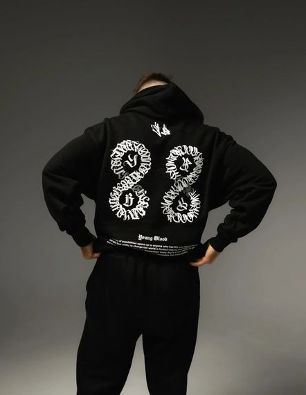 ETERNAL SCRIPT HOODIE BLACK XL