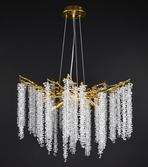 Люстра підвісна на 8 лампочок 27746 Золото 40-150х60х60 см.