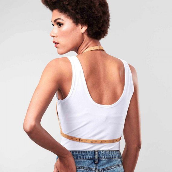 Портупея Bijoux Indiscrets MAZE - Halter Bra Harness Braun sexstyle | Зображення 2