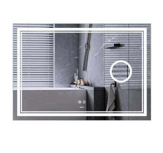 Дзеркало Mixxus Premium QUADRO MR20-120x80 (LED Touch, Anti-fog, лінза) (MP6624)