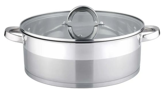 Кастрюля с крышкой Bohmann Premium BH-1028 28 см 6 л серебристая