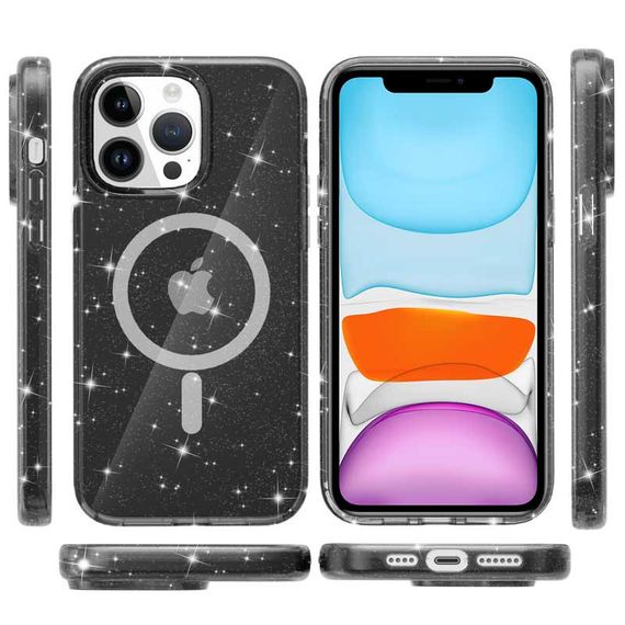 Чохол TPU Galaxy Sparkle (MagFit) для Apple iPhone 12 Pro / 12 (6.1") | Зображення 1