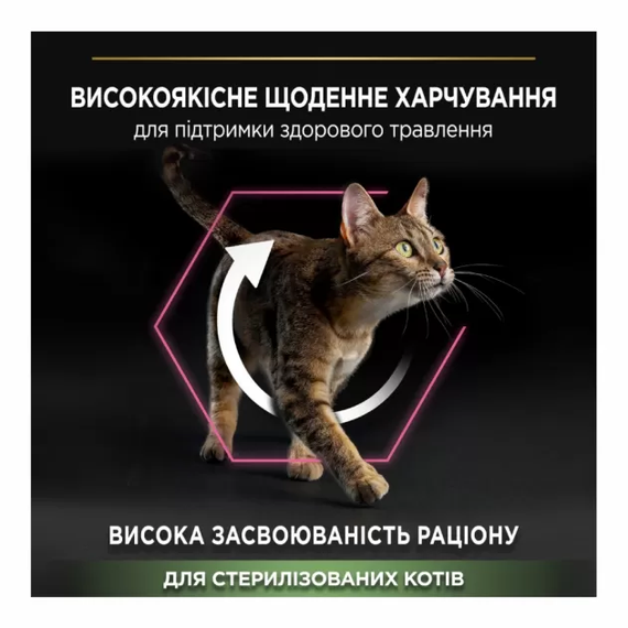 Сухий корм Purina PRO PLAN Sterilised Adult 1+ Delicate Digestation для дорослих стерилізованих котів, курка 400 г | Зображення 2
