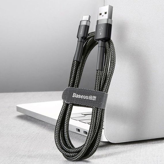 Дата кабель Baseus Cafule Type-C Cable 3A (1m) (CATKLF-B) | Зображення 3