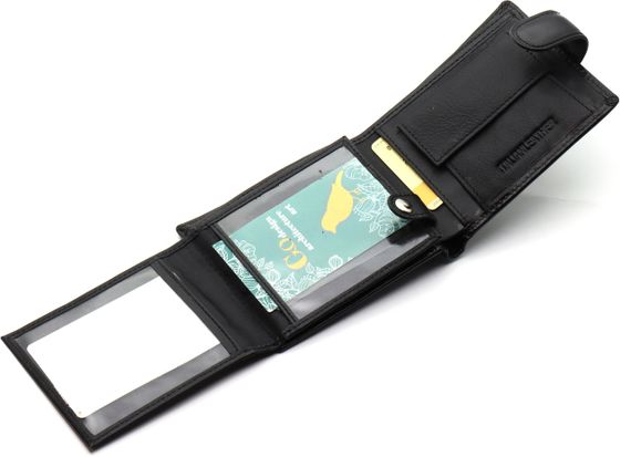 Классическое мужское портмоне из натуральной кожи ST Leather В102 Черный | Зображення 7