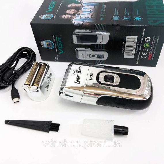 Акумуляторна бритва з фірмовим лезом VGR, Професійна електробритва з насадками, Бритви акумуляторні NZ-48 | Зображення 7