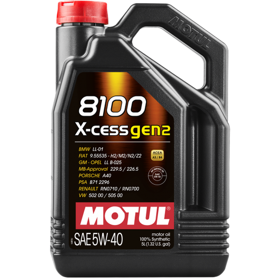 Моторна олива Motul 8100 X-CESS Gen2 5W-40 5л.
