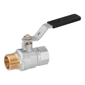 Кран кульовий Kroner 3/4" ВЗ PN40 ручка, нікельований (CV033217)