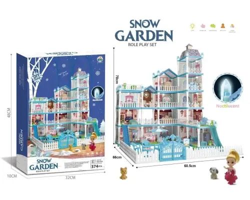 Детская игрушка Кукольный домик Snow Garden 556-66, 2 этажа, 72 детали, в коробке | Зображення 2