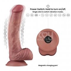 Реалістичний вібратор - Vibrating Dual Density Power Cock 9'' Sex Aura | Зображення 2