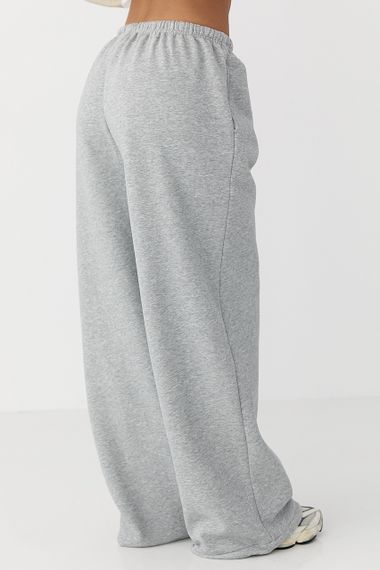 Спортивні штани з плюшевим начісом - сірий цвет, XL (є розміри) | Зображення 1