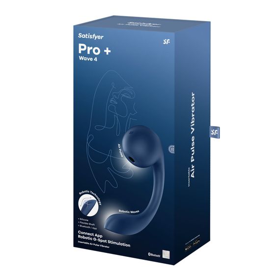 Смарт-стимулятор точки G + вакуумний стимулятор клітора Satisfyer Pro+ Wave 4 Connect App | Зображення 4