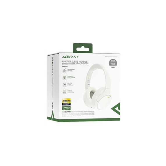 Бездротові навушники ACEFAST H6 active noise reduction wireless headset White | Зображення 1