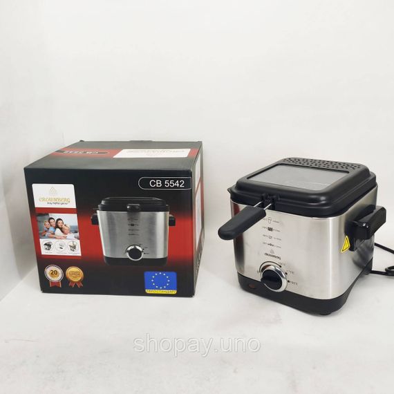 Фритюрниця для дому на 1.5л Crownberg CB-5542 1200Вт YD-18 | Зображення 6