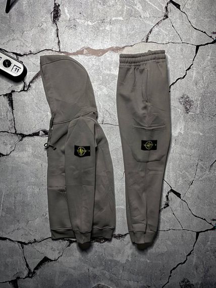Спортивний костюм сірий зимовий Stone Island cірий | Зображення 3