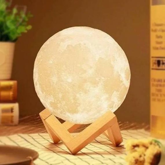 Нічник-зволожувач повітря Місяць 3D Moon Light 15 см