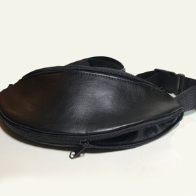 Сумка-бананка с расширителем из эко-кожи 32×16×7.5 см сумка через плечо или поясная сумка мужская/женска (02913)