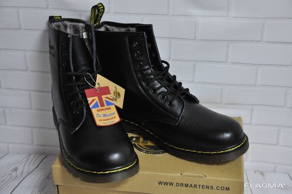 Ботинки с мехом Dr.Martens 1460 (Black) Размер 41 42 43 44 45 | Зображення 6