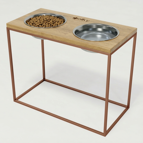 Миски на подставке для больших собак Hollky Base XL40 (2 × 1,8 л) BXL40-522640-GRNT