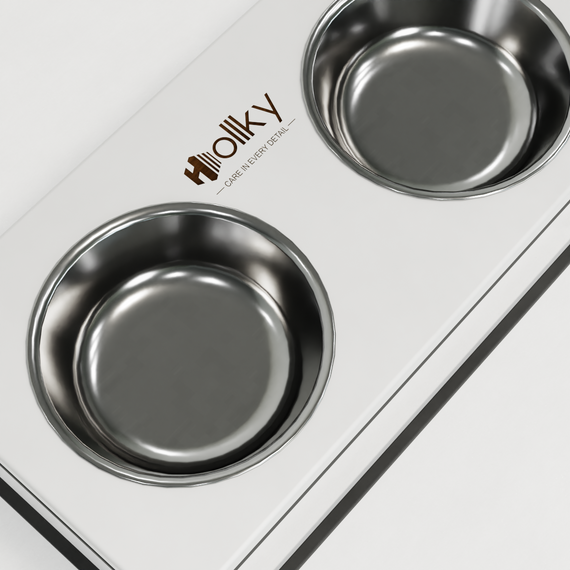 Миски на подставке для больших собак Hollky Base XL20 (2 × 1,8 л) BXL20-522620-GRWH | Зображення 1