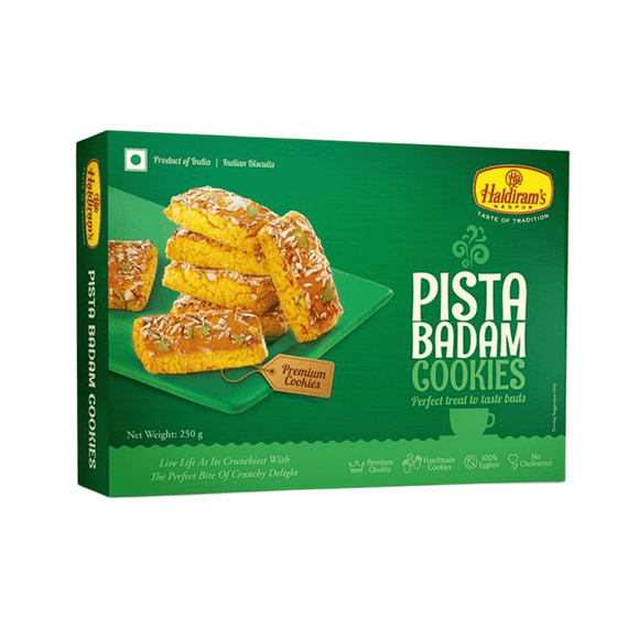 Печиво з фісташками та мигдалем 250г Haldiram's 8904004416244