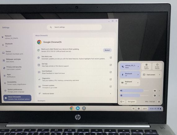 Ультрабук HP Pro c640 G2 Chromebook / 14" (1920x1080) IPS / Intel Core i3-1115G4 (2 (4) ядра по 2.2 - 4.1 GHz) / 8 GB DDR4 / 256 GB SSD / Intel UHD Graphics / WebCam / ChromeOS б/в + Подарунок Флеш-накопичувач Kingston DataTraveler Exodia S 64 ГБ | Зображення 9
