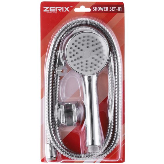 Душовий набір (шланг, лійка, кронштейн) Zerix SHOWER SET-01 (ZX3068) | Зображення 1